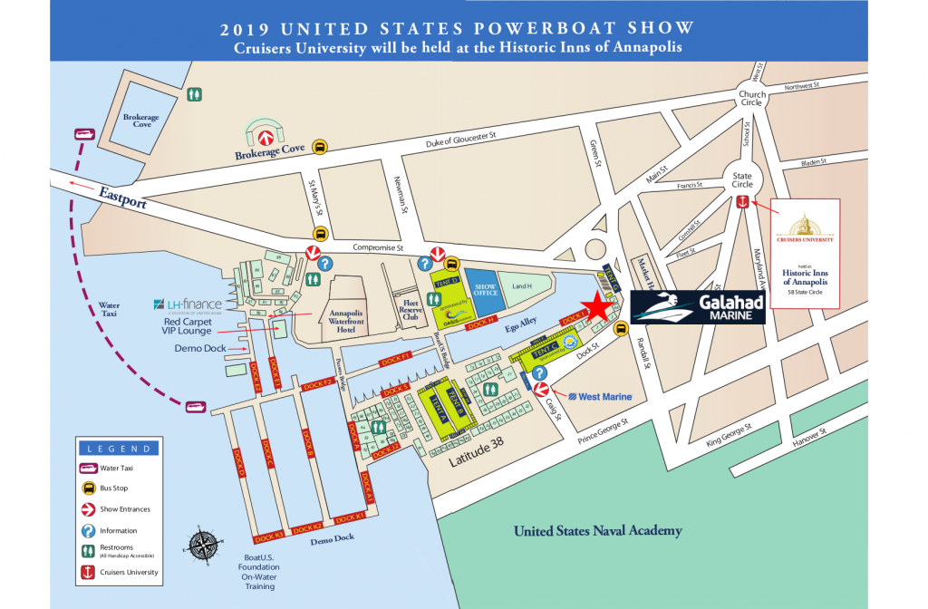 US Powerboat show 2019 Map